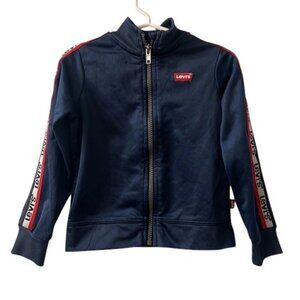 Vintage Levi's Boy's 3T Navy Full Zip Spellout Jacket